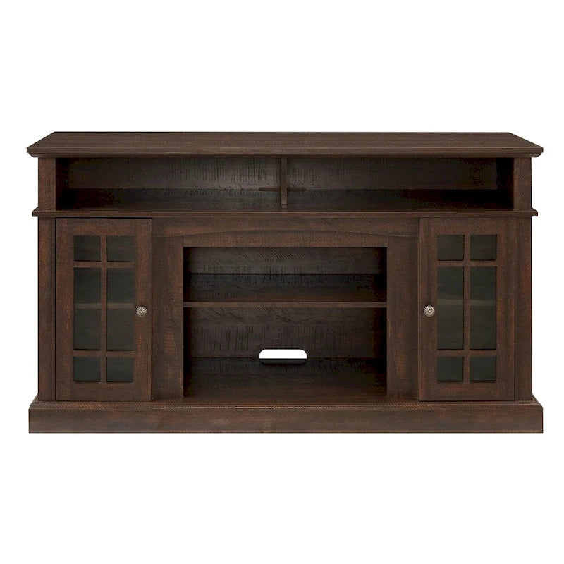 58" TV Stand with Open & Closed Storage | Espresso Finish, Fits 65" TVs, Media Console