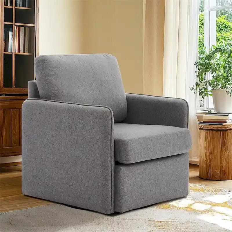 Fauteuil pivotant à 360° avec rangement | Fauteuil simple, Salon moderne