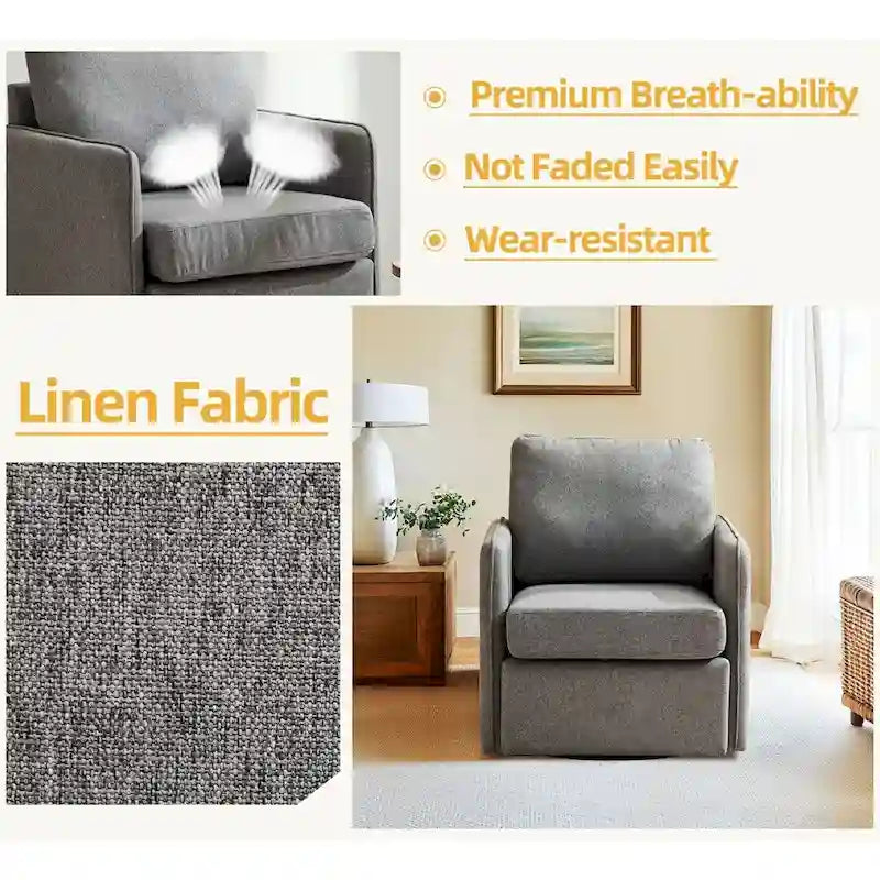 Fauteuil pivotant à 360° avec rangement | Fauteuil simple, Salon moderne