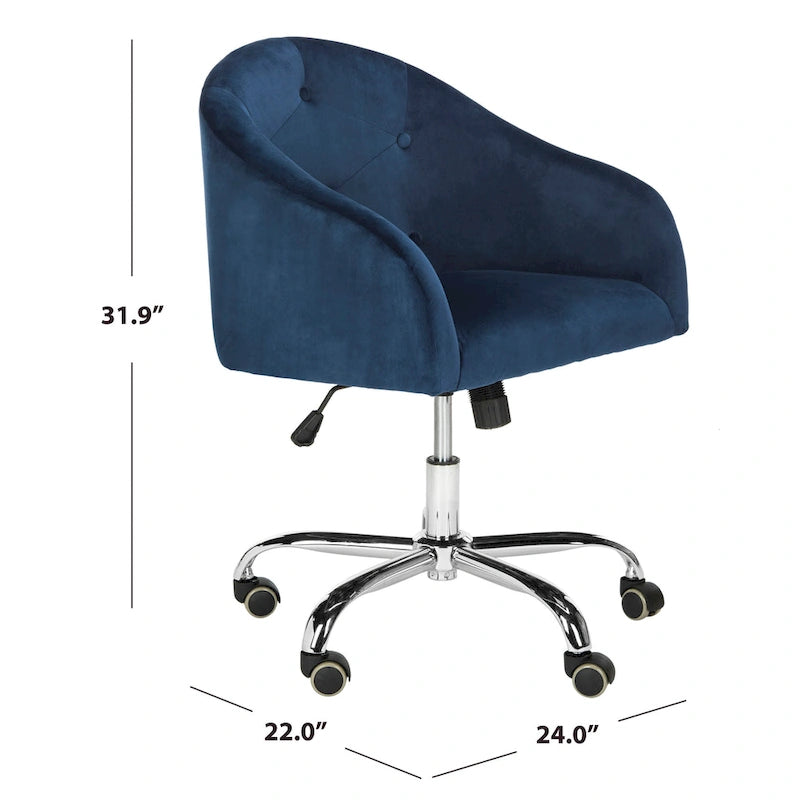 Chaise de bureau pivotante et réglable capitonnée | Siège rembourré, rotation à 360°, bureau à domicile