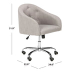Chaise de bureau pivotante et réglable capitonnée | Siège rembourré, rotation à 360°, bureau à domicile