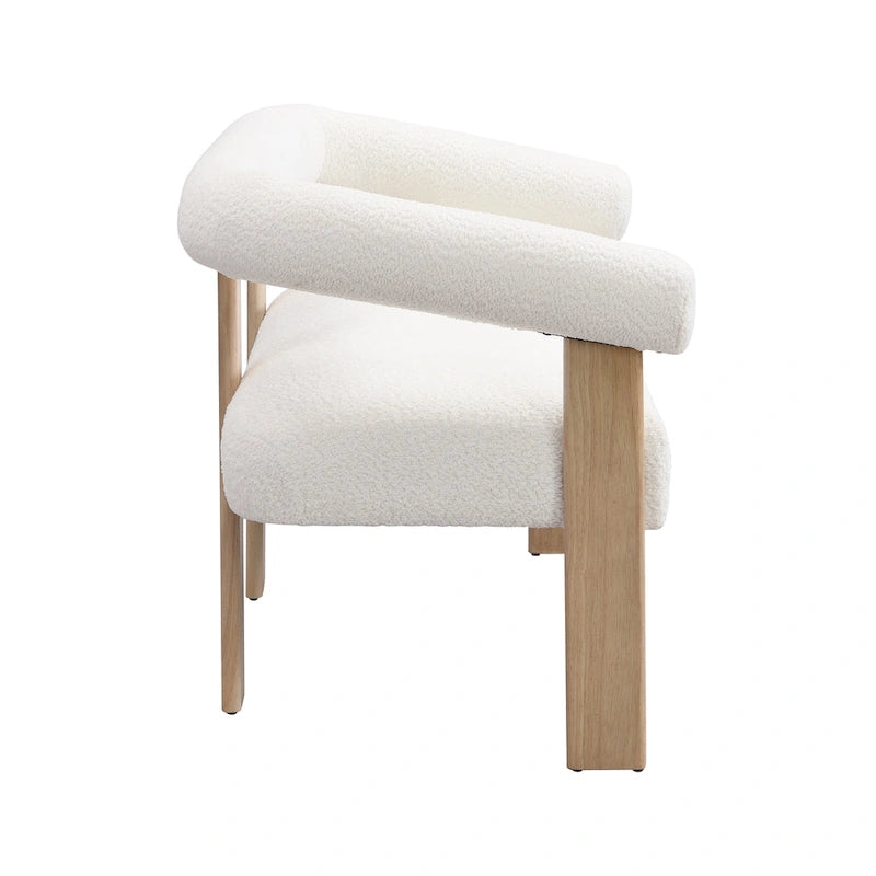 Causeuse à accoudoirs arrondis | Cadre en bois d'hévéa, Canapé 2 places, Accent de salon