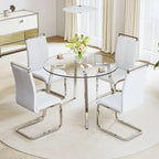 Table à manger en verre trempé moderne | Table d'entrée, table basse et table d'appoint, plateau transparent