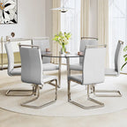 Table à manger en verre trempé moderne | Table d'entrée, table basse et table d'appoint, plateau transparent