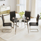 Table à manger en verre trempé moderne | Table d'entrée, table basse et table d'appoint, plateau transparent