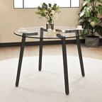Table à manger en verre trempé moderne | Table d'entrée, table basse et table d'appoint, plateau transparent