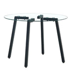 Table à manger en verre trempé moderne | Table d'entrée, table basse et table d'appoint, plateau transparent