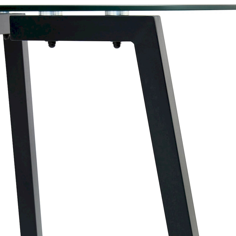 Table à manger en verre trempé moderne | Table d'entrée, table basse et table d'appoint, plateau transparent
