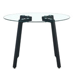 Table à manger en verre trempé moderne | Table d'entrée, table basse et table d'appoint, plateau transparent