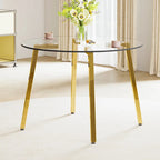 Table à manger en verre trempé moderne | Table d'entrée, table basse et table d'appoint, plateau transparent