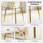 Table à manger en verre trempé moderne | Table d'entrée, table basse et table d'appoint, plateau transparent