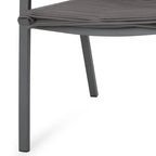 Lot de 2 chaises de salle à manger modernes d'extérieur avec sièges en corde tressée, cadre en aluminium, idéales pour salle à manger, salon, balcon, patio.