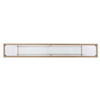 Console miroir en verre et cadre en métal avec étagère - 56 L x 8 l x 29 H