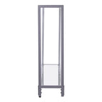 Console miroir en verre et cadre en métal avec étagère - 56 L x 8 l x 29 H