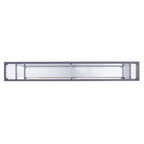 Console miroir en verre et cadre en métal avec étagère - 56 L x 8 l x 29 H