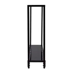 Console miroir en verre et cadre en métal avec étagère - 56 L x 8 l x 29 H
