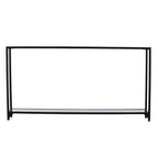 Console miroir en verre et cadre en métal avec étagère - 56 L x 8 l x 29 H