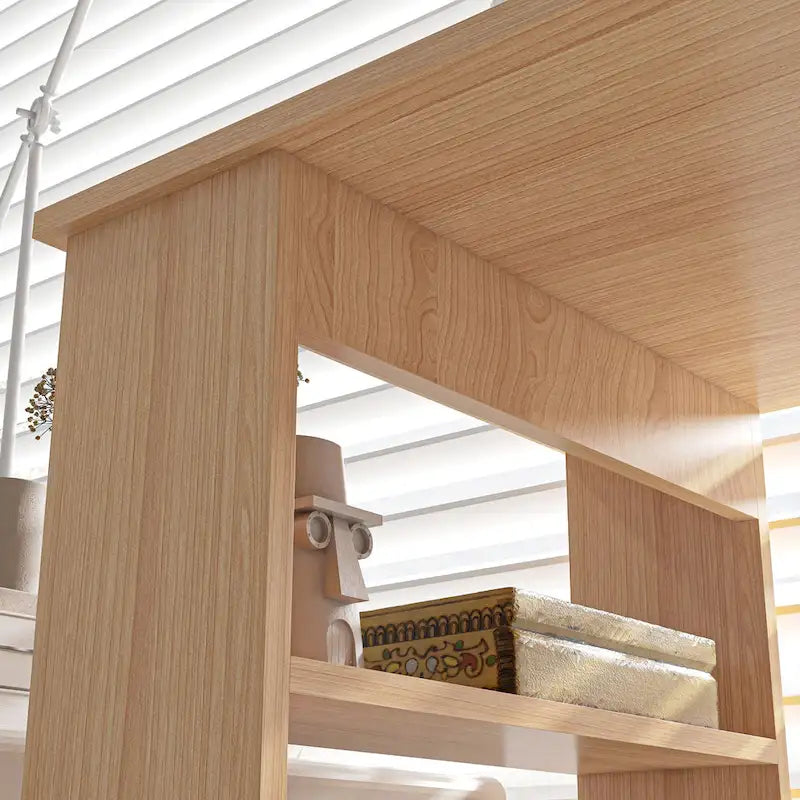 Étagère en bois de style rustique à 5 niveaux | Marron rustique, étagères ouvertes, style industriel