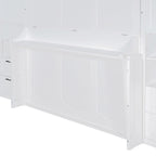 Lit escamotable Queen size avec penderie, bureau, tiroirs et étagères