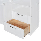 Lit escamotable Queen size avec penderie, bureau, tiroirs et étagères