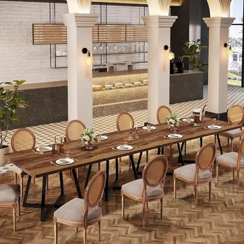 Table à dîner carrée industrielle de 31,5 pouces avec base en métal