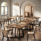 Table à dîner carrée industrielle de 31,5 pouces avec base en métal