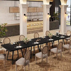 Table à dîner carrée industrielle de 31,5 pouces avec base en métal