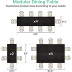 Table à dîner carrée industrielle de 31,5 pouces avec base en métal