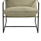 Fauteuil d'appoint à cadre métallique avec coussin et sac de rangement