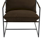 Fauteuil d'appoint à cadre métallique avec coussin et sac de rangement