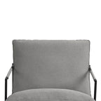 Fauteuil d'appoint à cadre métallique avec coussin et sac de rangement