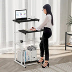 Bureau à hauteur réglable | Table pour ordinateur portable assis-debout, bureau à domicile, ergonomique