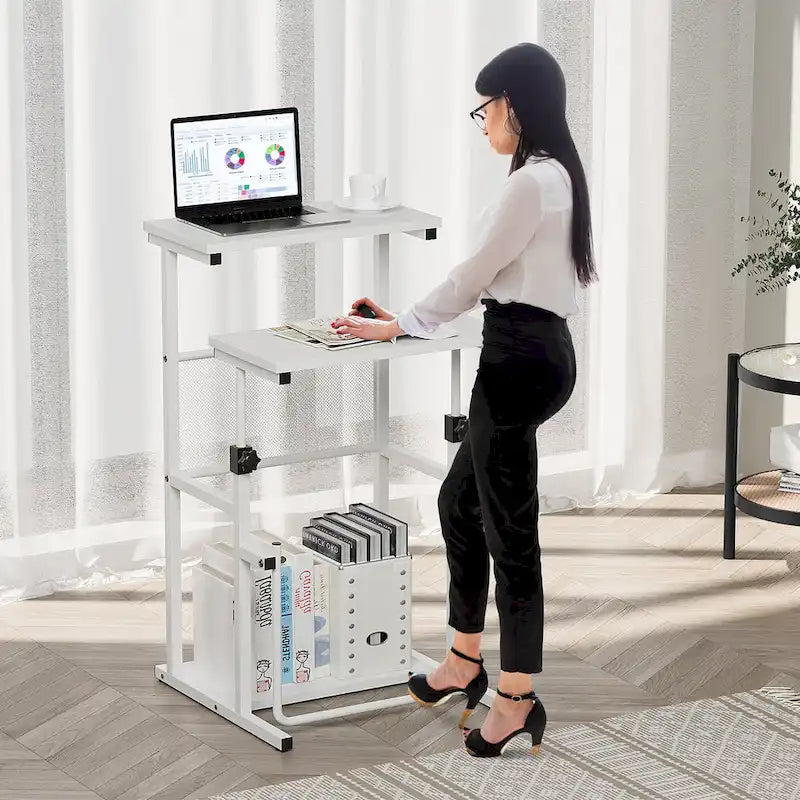 Bureau à hauteur réglable | Table pour ordinateur portable assis-debout, bureau à domicile, ergonomique