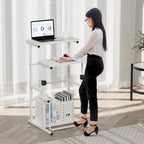 Bureau à hauteur réglable | Table pour ordinateur portable assis-debout, bureau à domicile, ergonomique