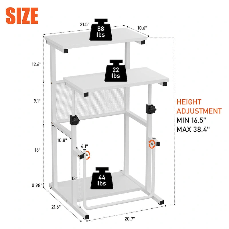 Bureau à hauteur réglable | Table pour ordinateur portable assis-debout, bureau à domicile, ergonomique