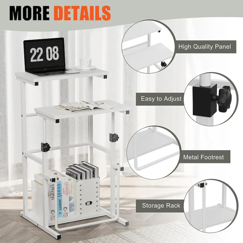 Bureau à hauteur réglable | Table pour ordinateur portable assis-debout, bureau à domicile, ergonomique