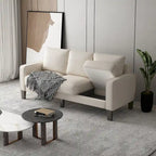 Canapé de salon moderne en tissu beige