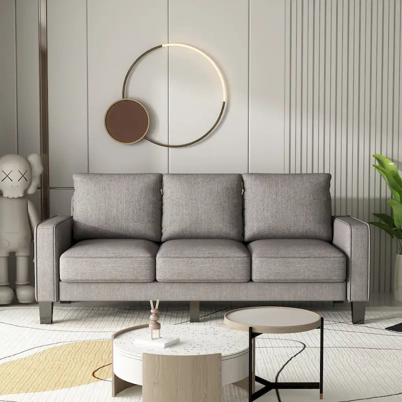 Canapé de salon moderne en tissu beige