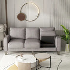 Canapé de salon moderne en tissu beige