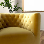 Fauteuil d'appoint pivotant en velours style Mid-Century Modern | Pivotant à 360°, Siège rembourré, Salon