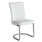 Lot de 4 chaises cantilever à dossier creux | Rembourrées, pour salle à manger et salon
