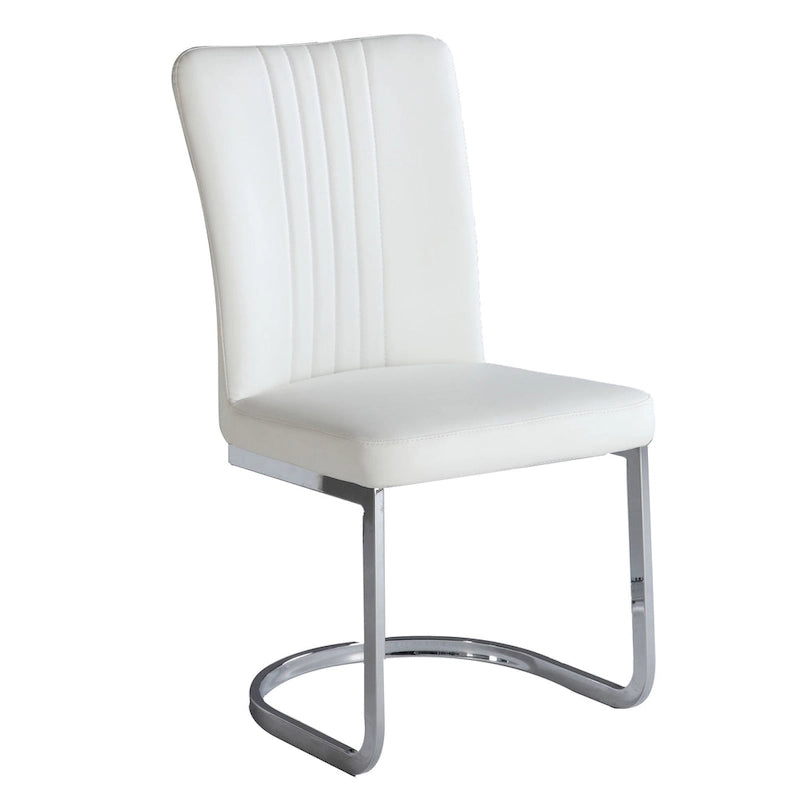 Lot de 4 chaises cantilever à dossier creux | Rembourrées, pour salle à manger et salon