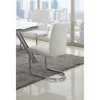 Lot de 4 chaises cantilever à dossier creux | Rembourrées, pour salle à manger et salon