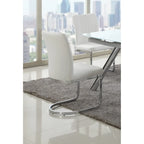 Lot de 4 chaises cantilever à dossier creux | Rembourrées, pour salle à manger et salon