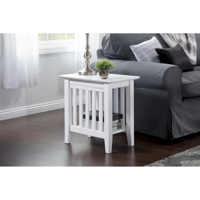 Table d'appoint style Mission | Bois massif, Table d'appoint artisanale, Salon