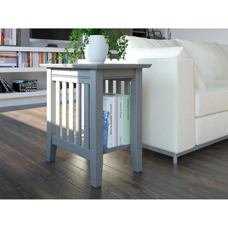 Table d'appoint style Mission | Bois massif, Table d'appoint artisanale, Salon