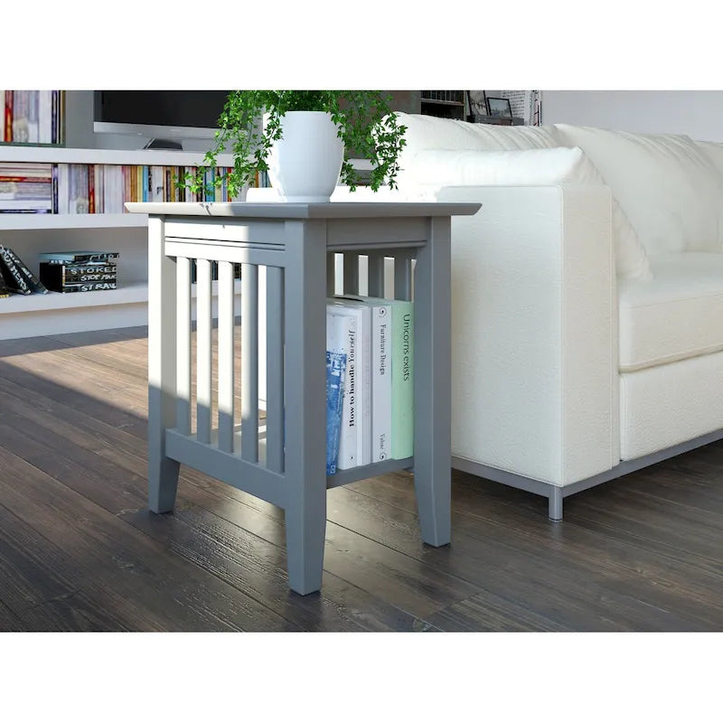 Table d'appoint style Mission | Bois massif, Table d'appoint artisanale, Salon