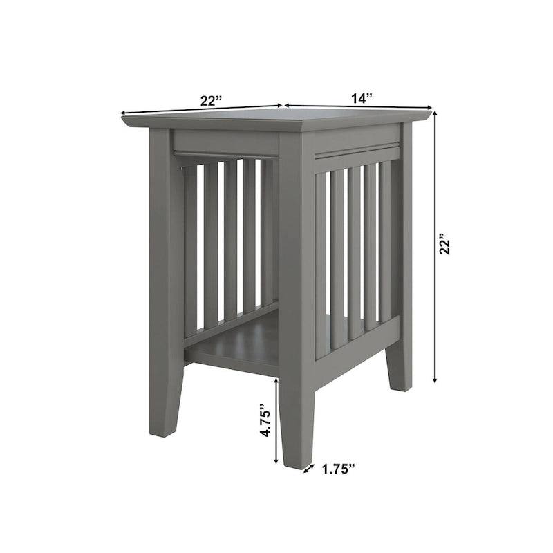 Table d'appoint style Mission | Bois massif, Table d'appoint artisanale, Salon