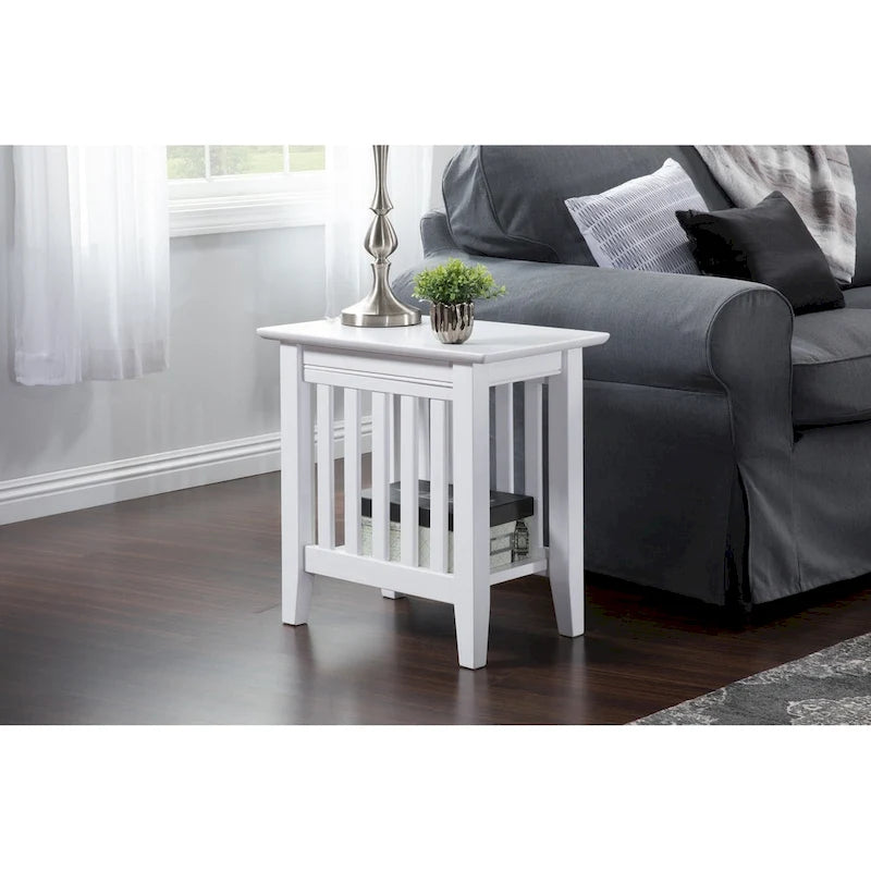Table d'appoint style Mission | Bois massif, Table d'appoint artisanale, Salon