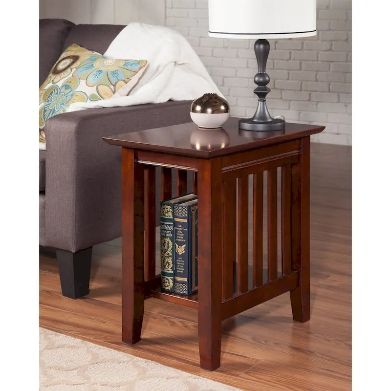 Table d'appoint style Mission | Bois massif, Table d'appoint artisanale, Salon